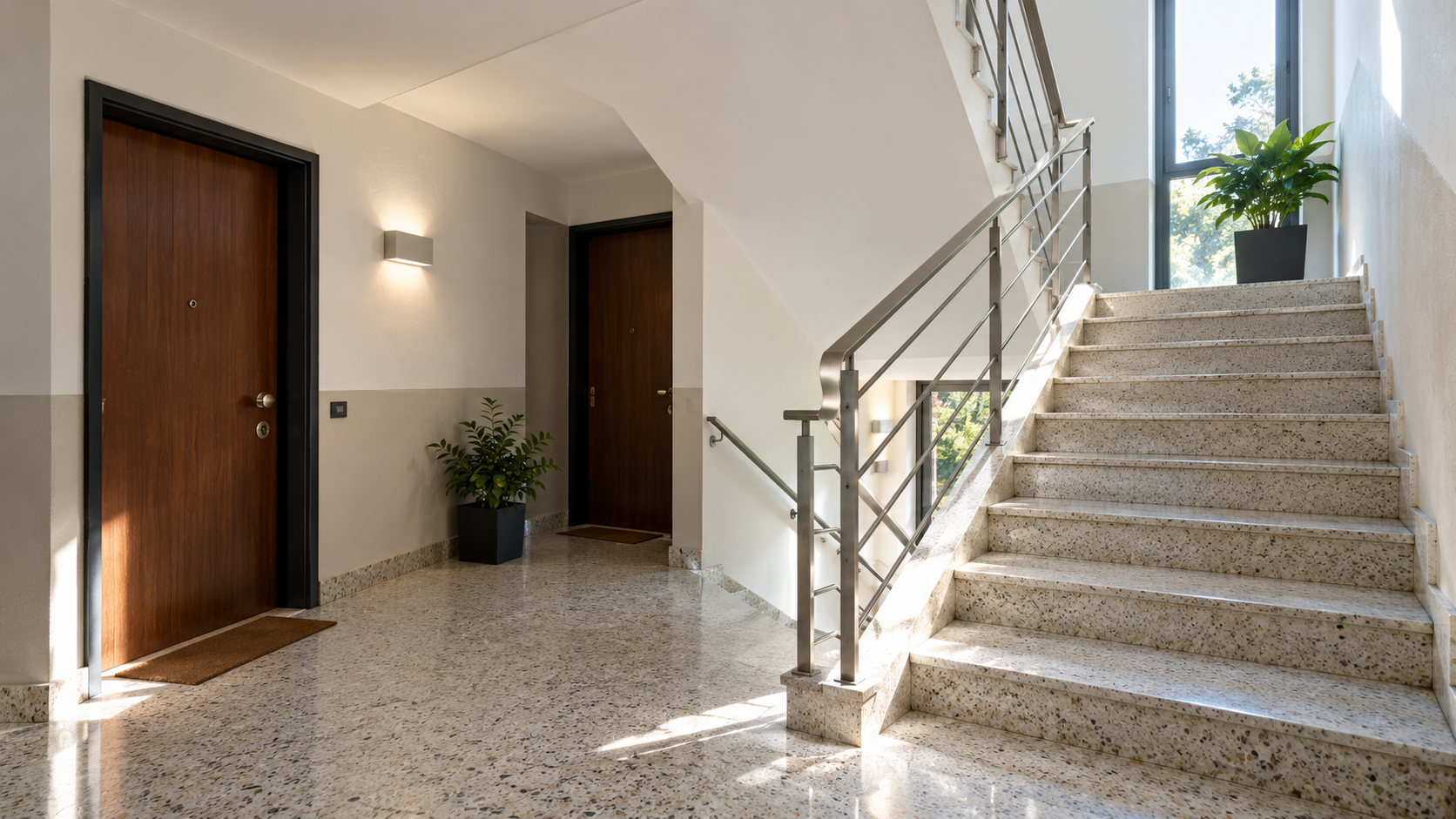 Immagine illustrativa di scale e ingresso condominiale
